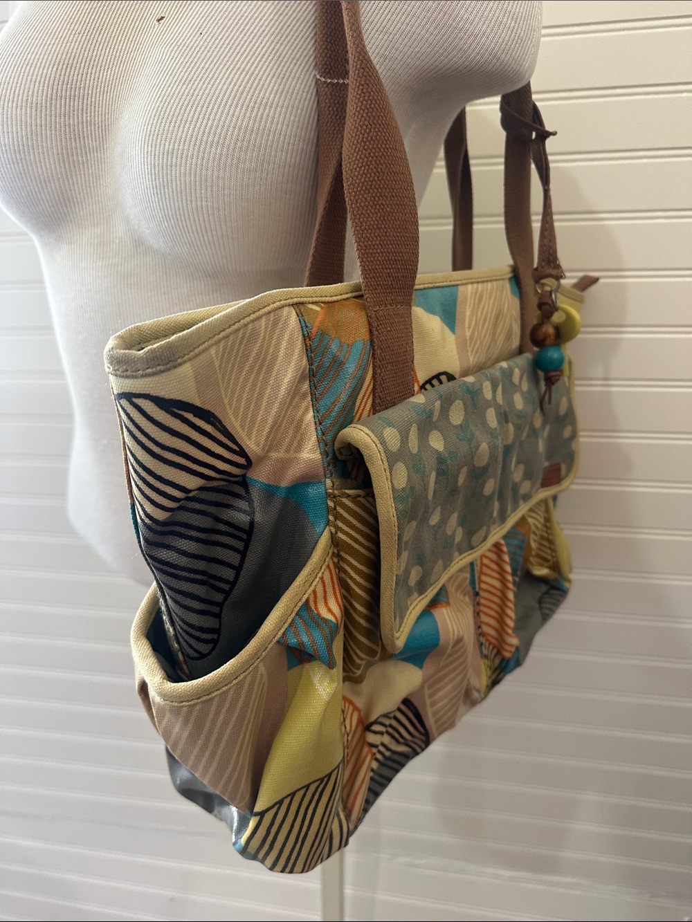 Fossil tote bag large laptop book bag handbag xl